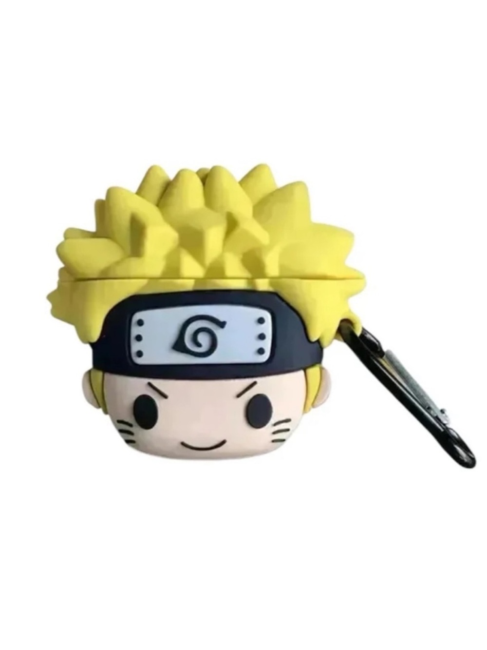 Yellow Naruto-Inspired Character AirPods Case Keychain